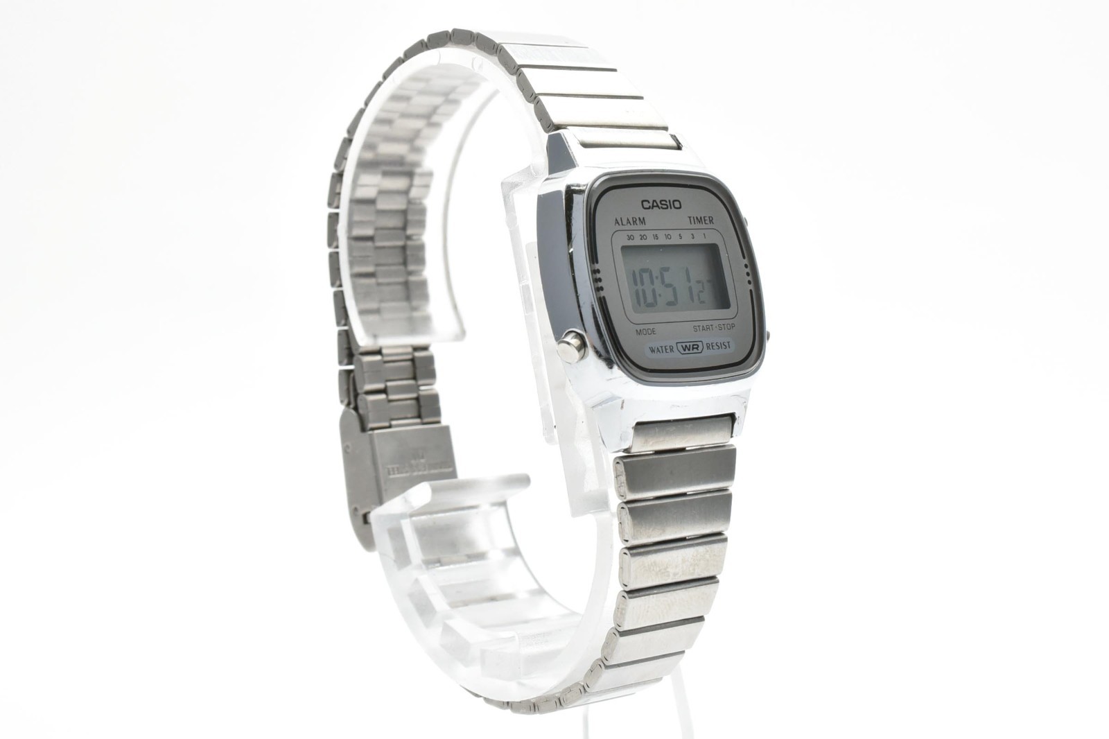 【EXC+５】CASIO LA670WE Digital Alarm Chronograph Quartz Women’s Watch Silver CHINA