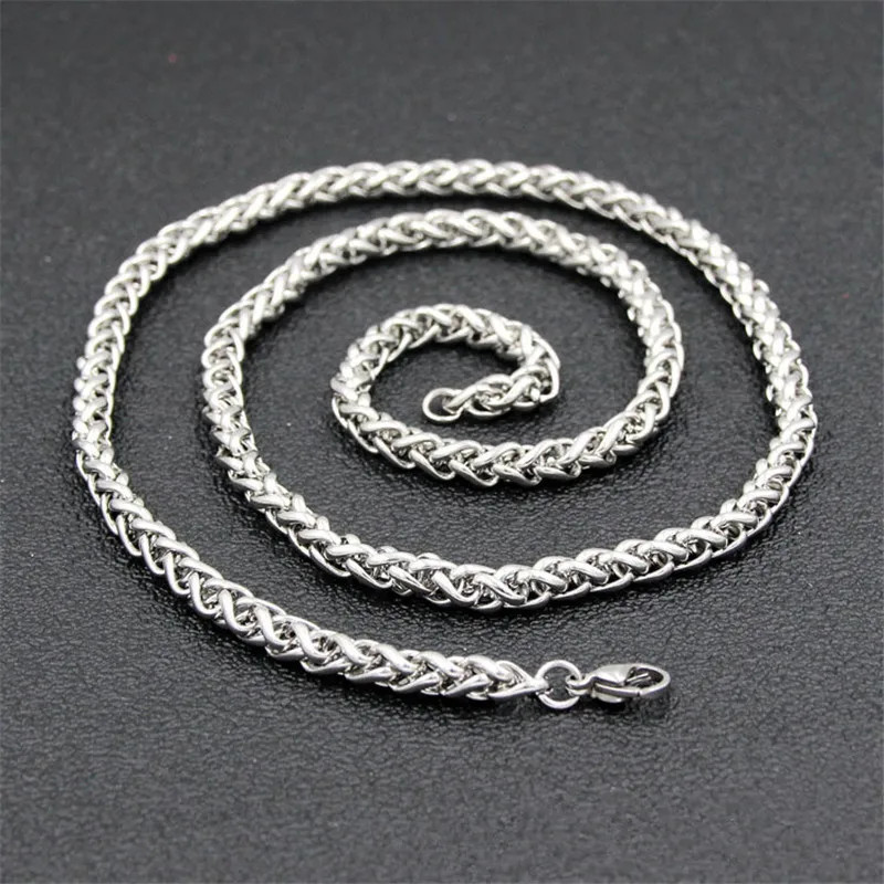 Wholesale Price Width 4MM Stainless Steel Chain Necklace For Men Fashion Hip-Hop