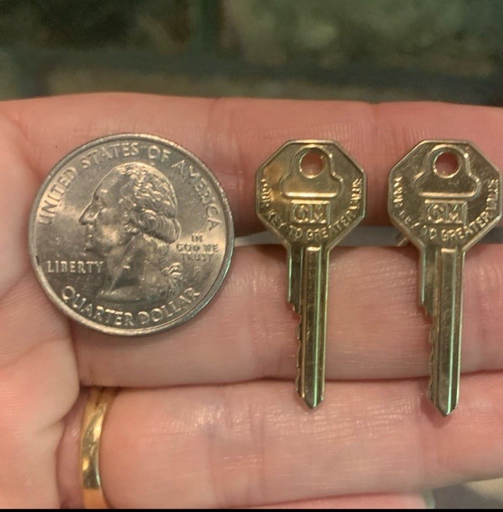 Vintage GM General Motors “Key to Greater Value” Gold Tone Cufflinks