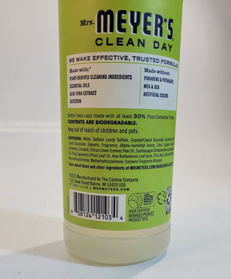 Lot of 3 – Mrs. Meyer’s Clean Day Dish Soap – Lemon Verbena – 16 fl oz Each
