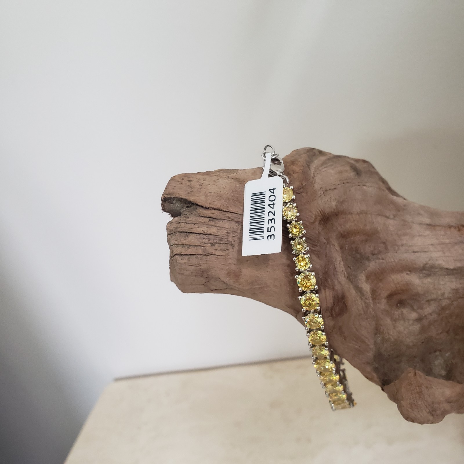 Yellow Austrian Crystal Tennis Anklet/Bracelet 21cm / 8.25 inches.