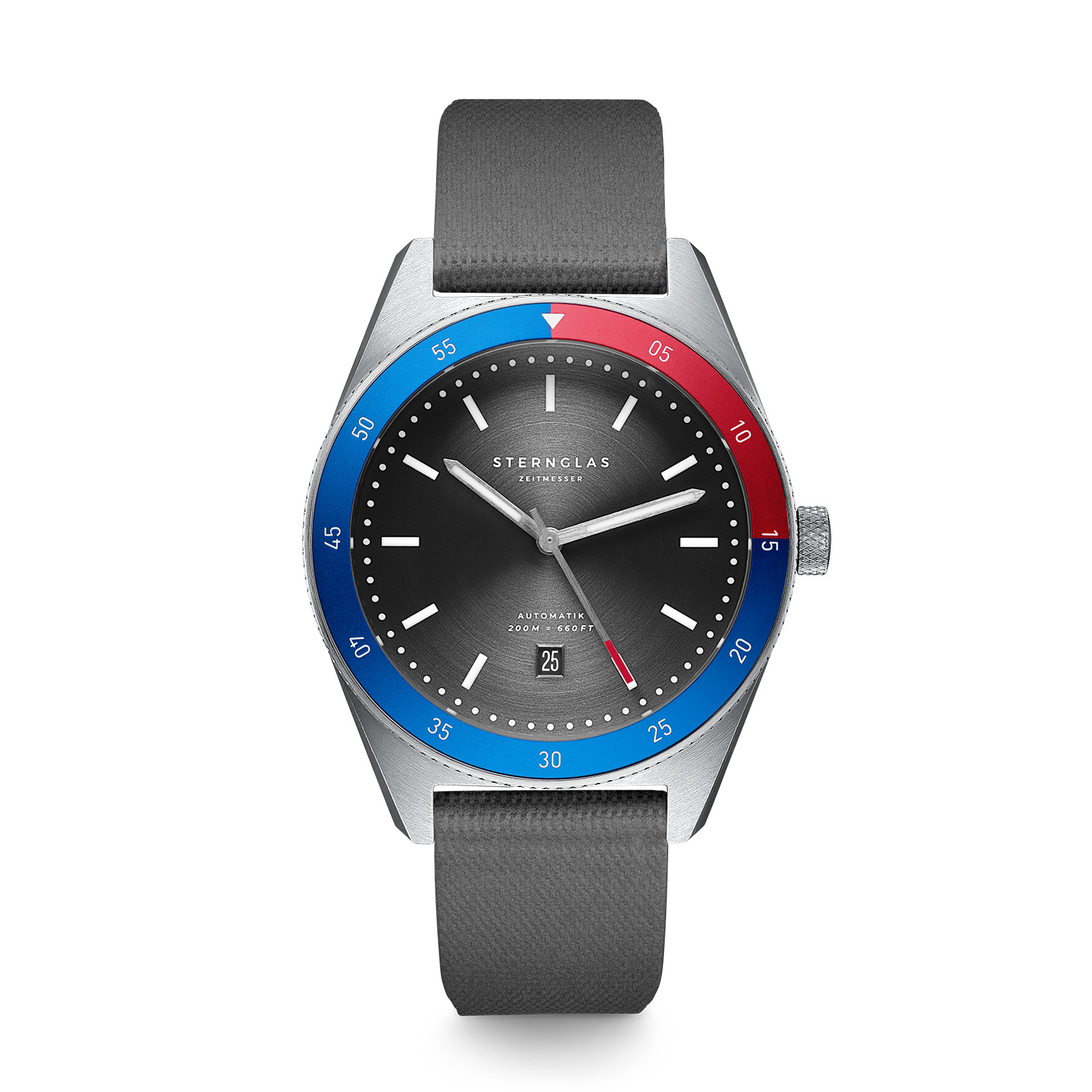 STERNGLAS Marus Sport Pepsi Automatic 42 mm + Bracelet & 3 straps