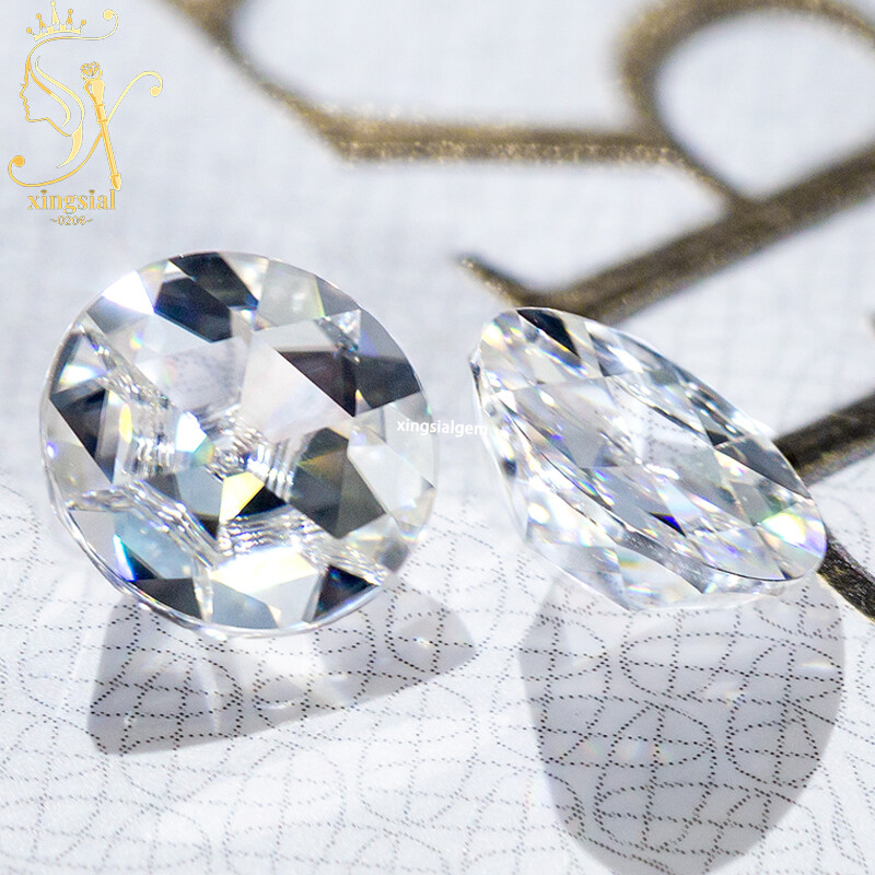2mm-10mm D Color Moissanite Loose Stone Round Flat Bottom Rose Cut VVS1 For Ring