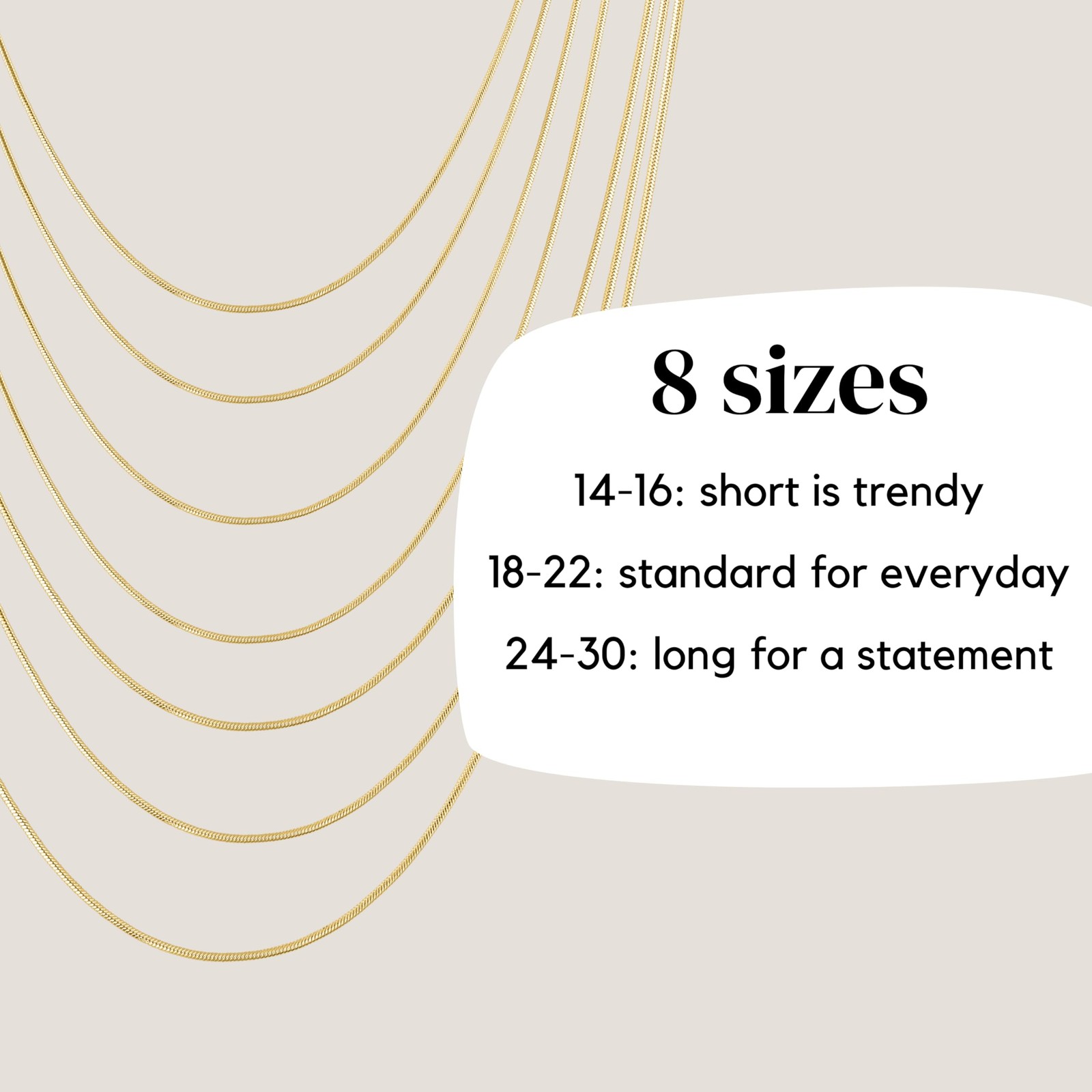 Gold Snake Chain Necklace Women 24K Plated Stainless Steel Thin 0.9mm 1430 Inch