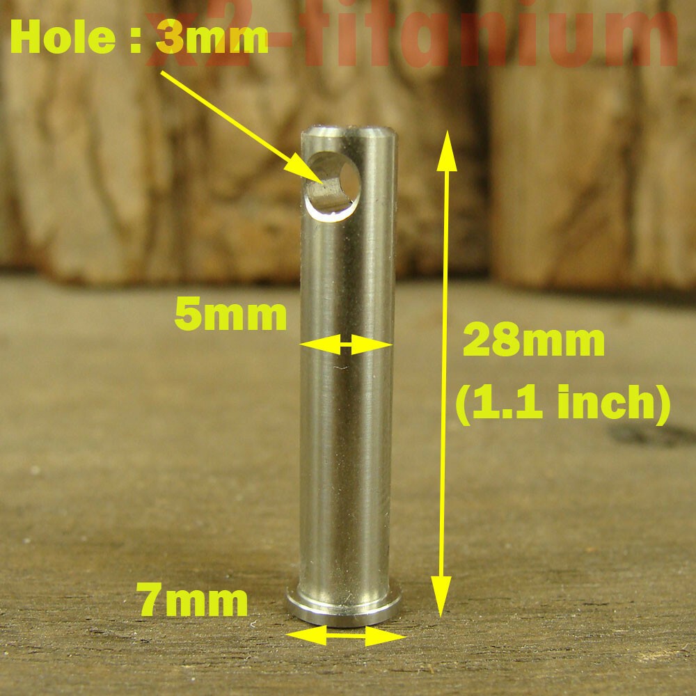 4pcs Titanium Pin + rings for keychain lanyard bead Zipper pull use XH438A
