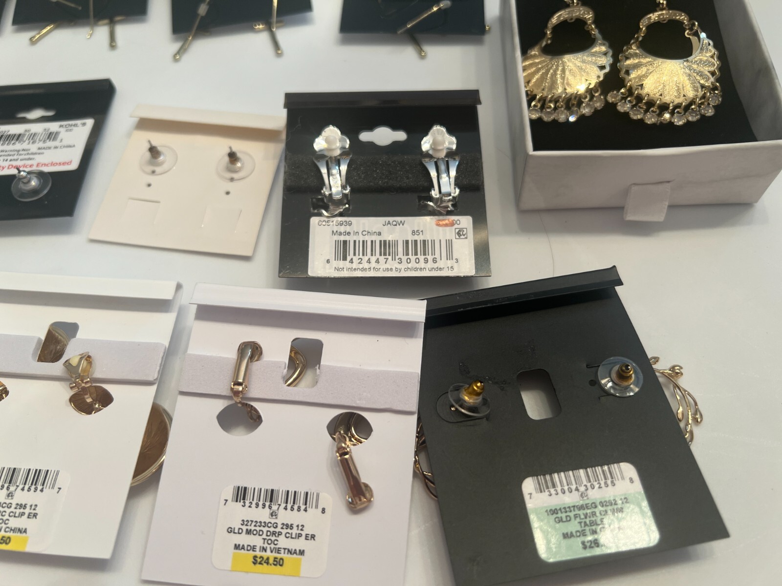 Lot of 13 Pair of New Fashion Earings, Charter Club, Anna Klein, Inc, Apt 9 New