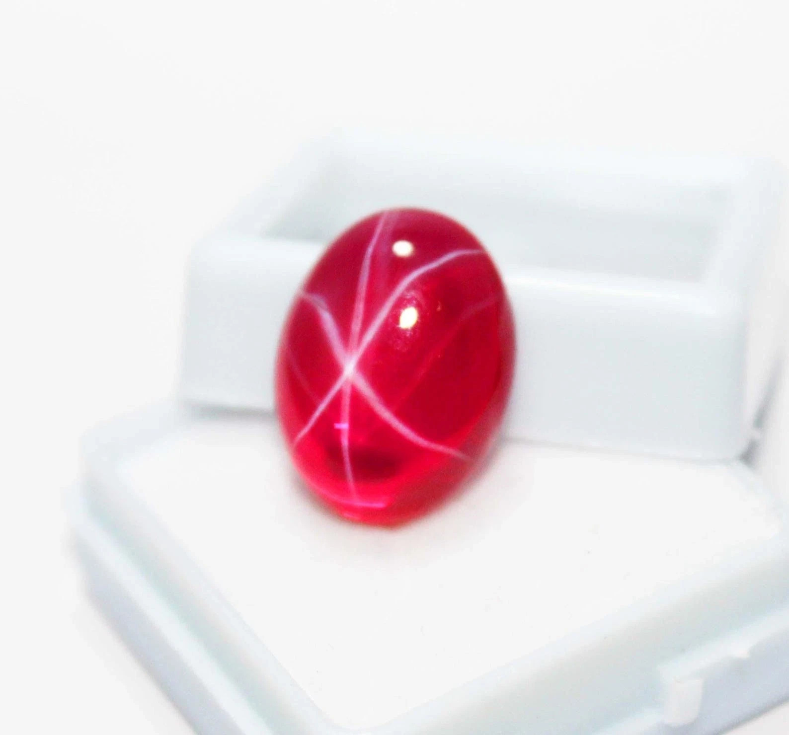 20 Ct Natural Star Ruby Oval Cabochon Red Gemstone Certified Loose