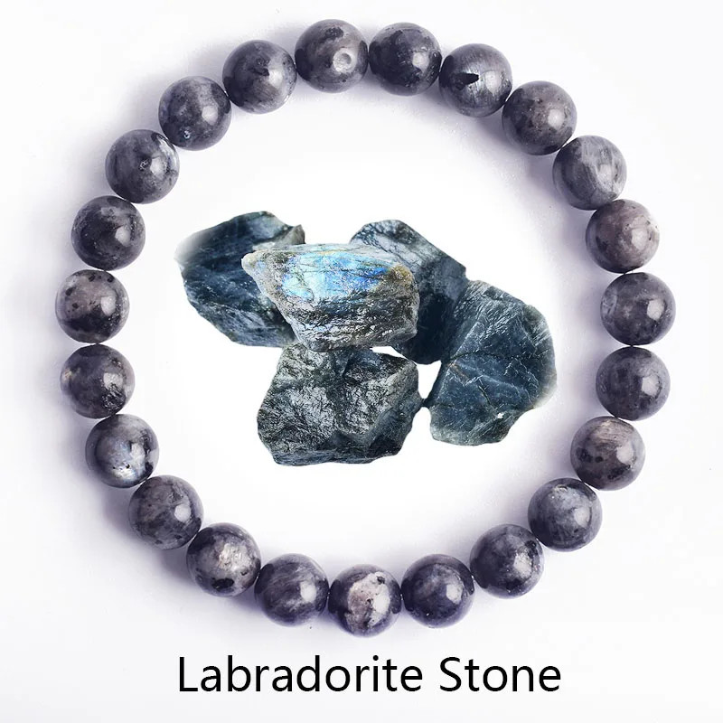 Rhodonite Stone Beaded Bracelet Women Natural Round Adjustable Layered Jewelry