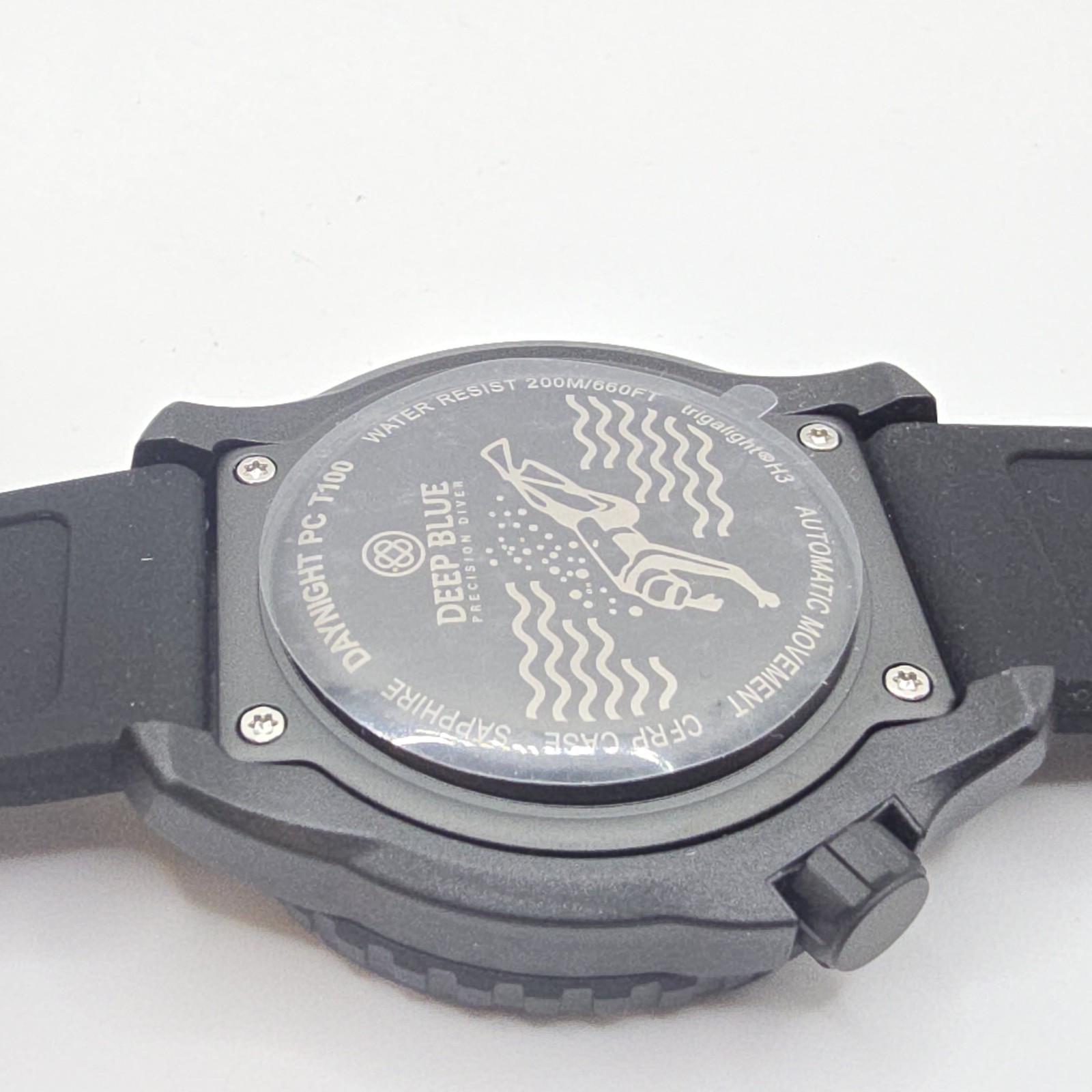 Deep Blue Men’s Daynight PC Automatic Watch White Dial 44mm T 100