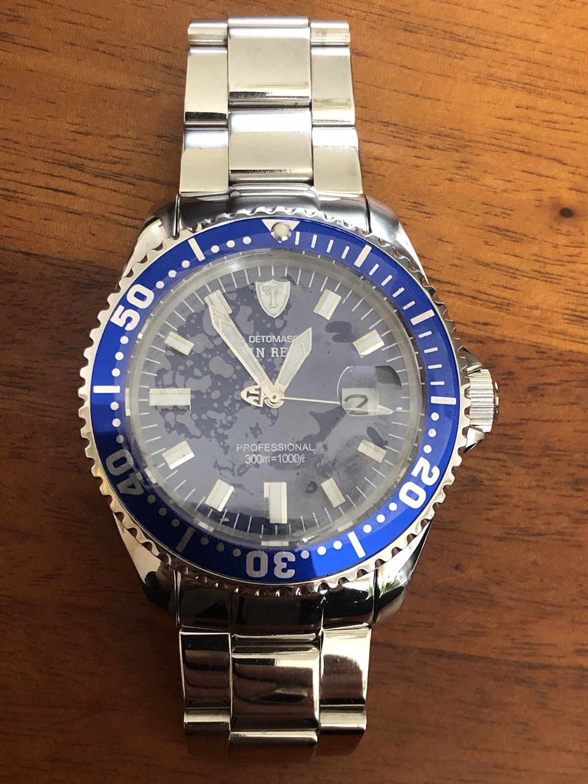DETOMASO San Remo Automatic Diver 30 ATM Date Chronograph Professional Watch New