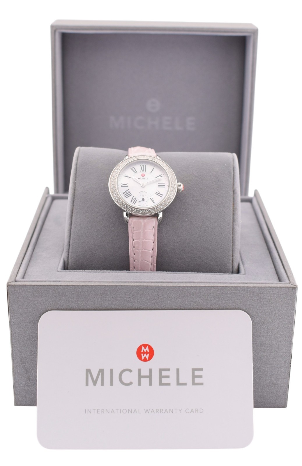 NEW Michele Serein Petite 28mm Diamond Watch Swiss Quartz MW21E01A1025 $1715.0