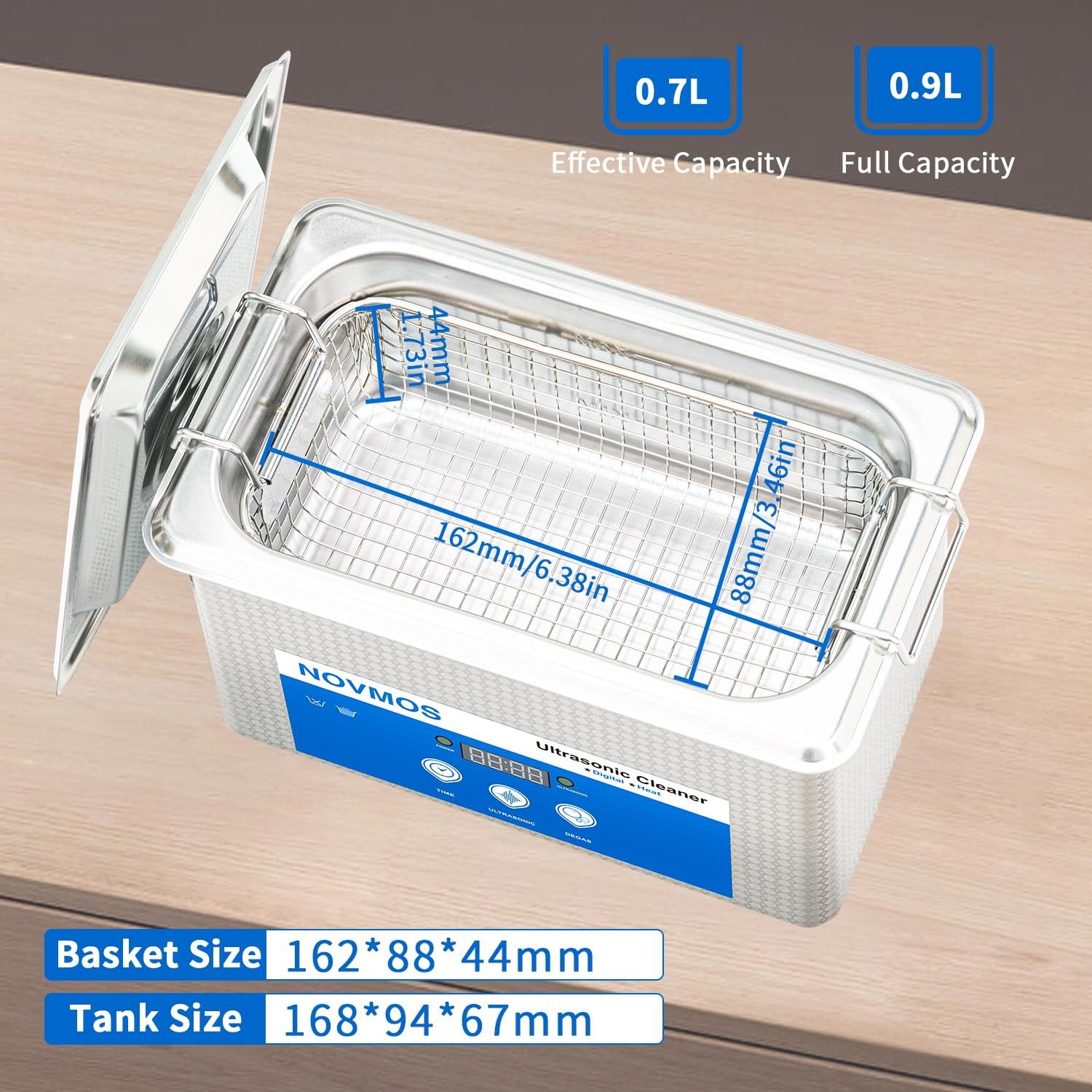 Ultrasonic Cleaner, 900ml Ultrasonic Jewelry Cleaner,Ultrasound Cavitation Ma…
