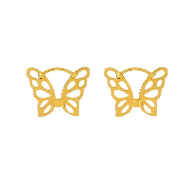 Butterfly Huggie Hoop Earrings Hollow Butterfly Pierced Women Gift 183