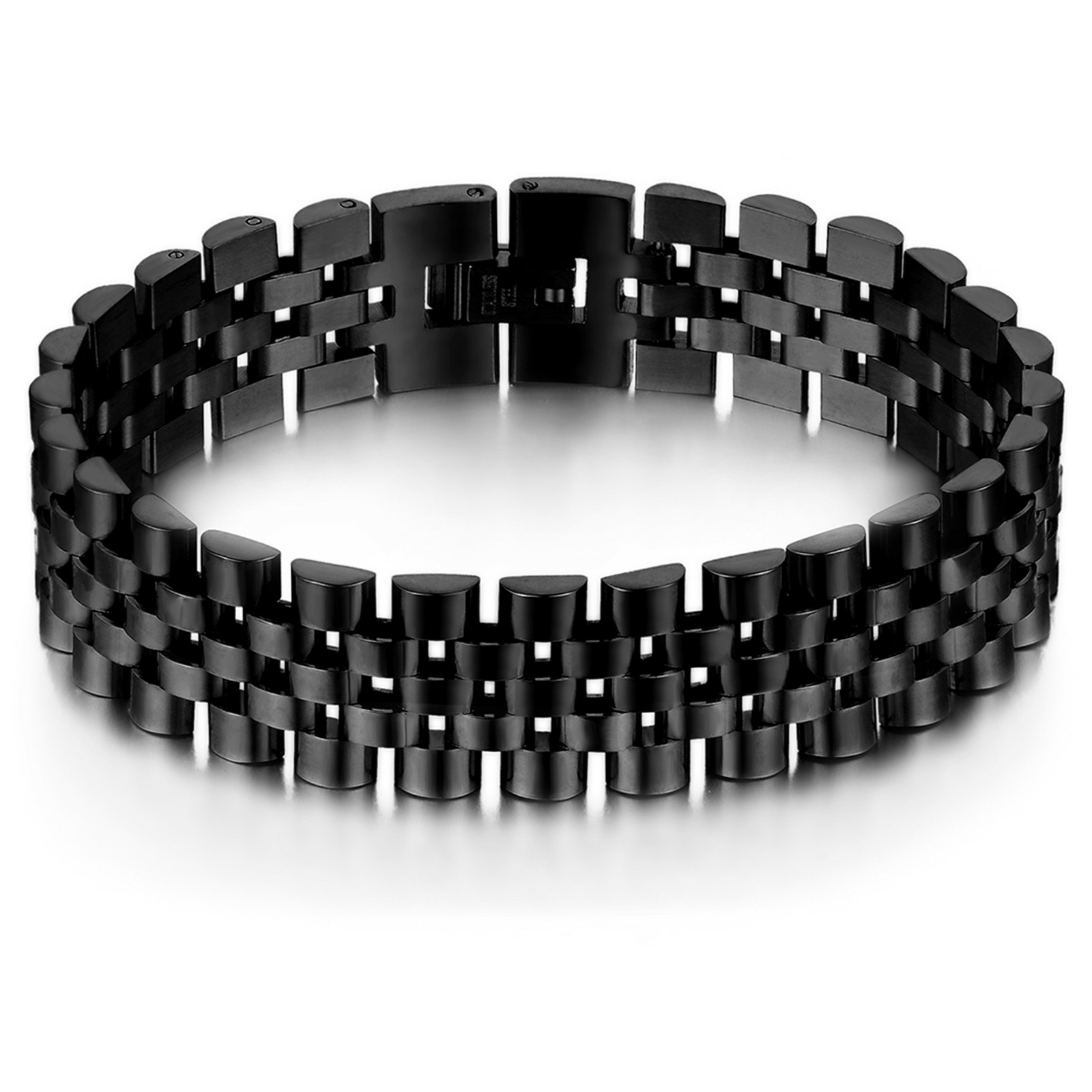 Stainless Steel Mesh Link Chain Bracelet Bangle Mens Father’s Day Jewelry Gift