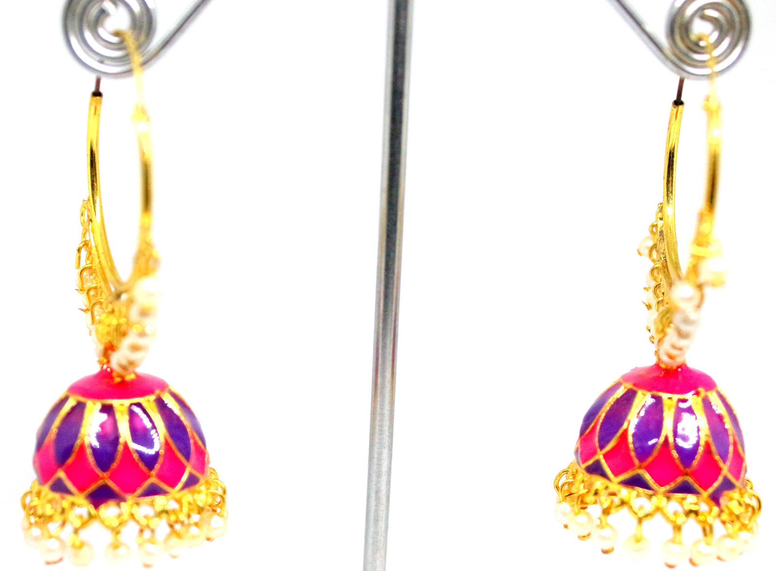 Jhumka Wedding Bridal Gold Plated Jhumki hoop Earring ethnic Partywear JH9