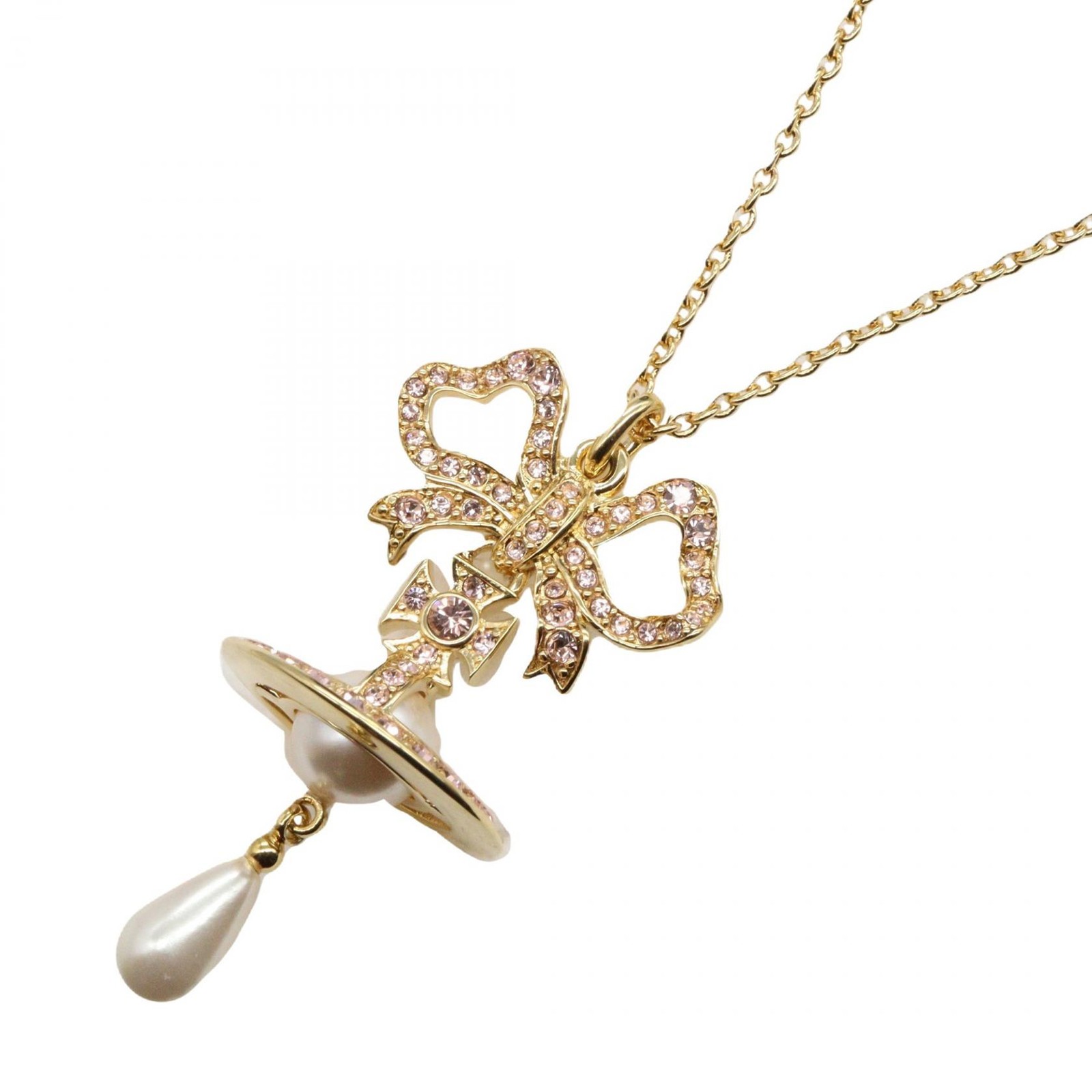 Vivienne Westwood Rigoberta Pearl Pendant Necklace Base metal NEW GHW women