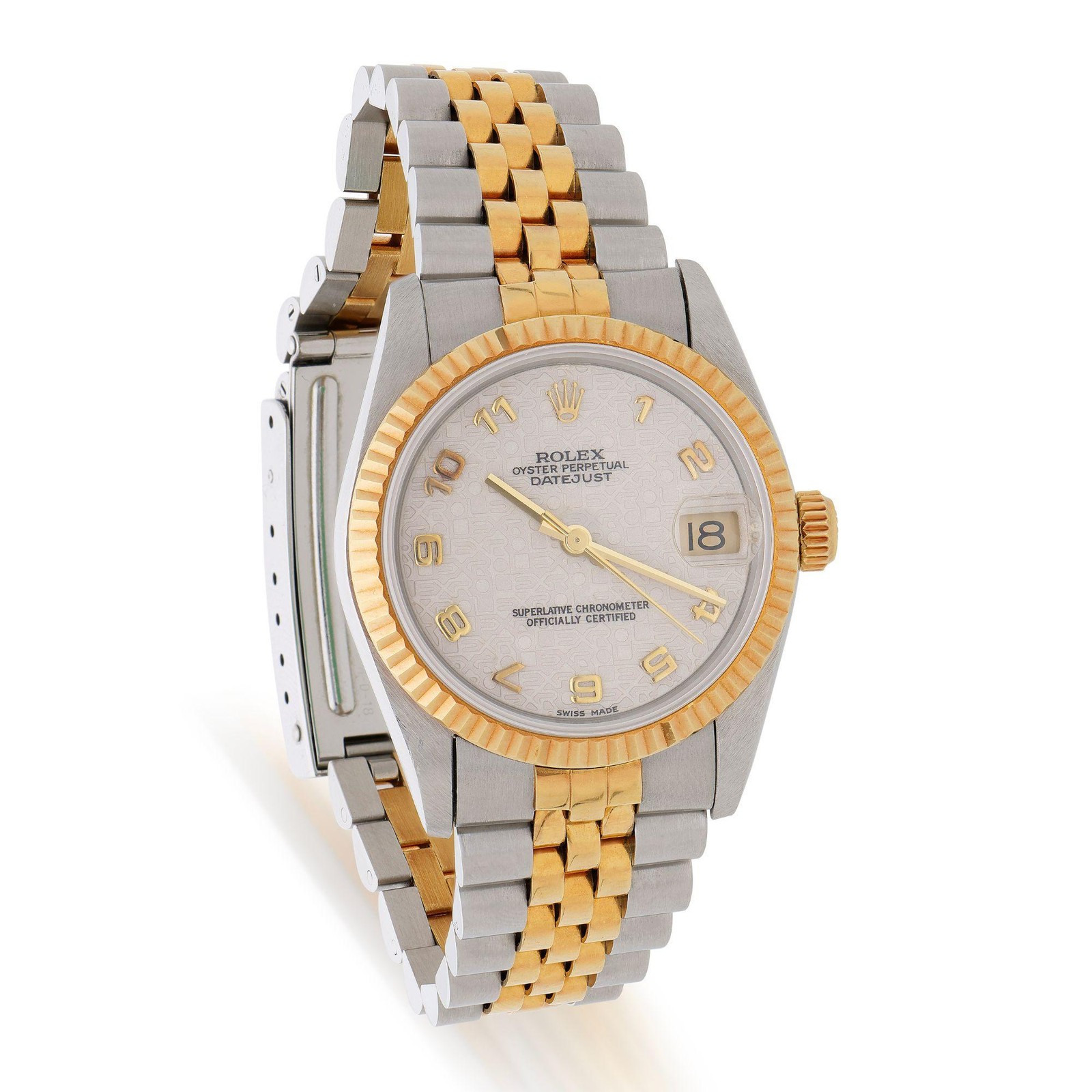 Rolex Datejust 68273 Two-Tone Jubilee Dial Fluted Bezel 31mm Watch 1998 Full Set