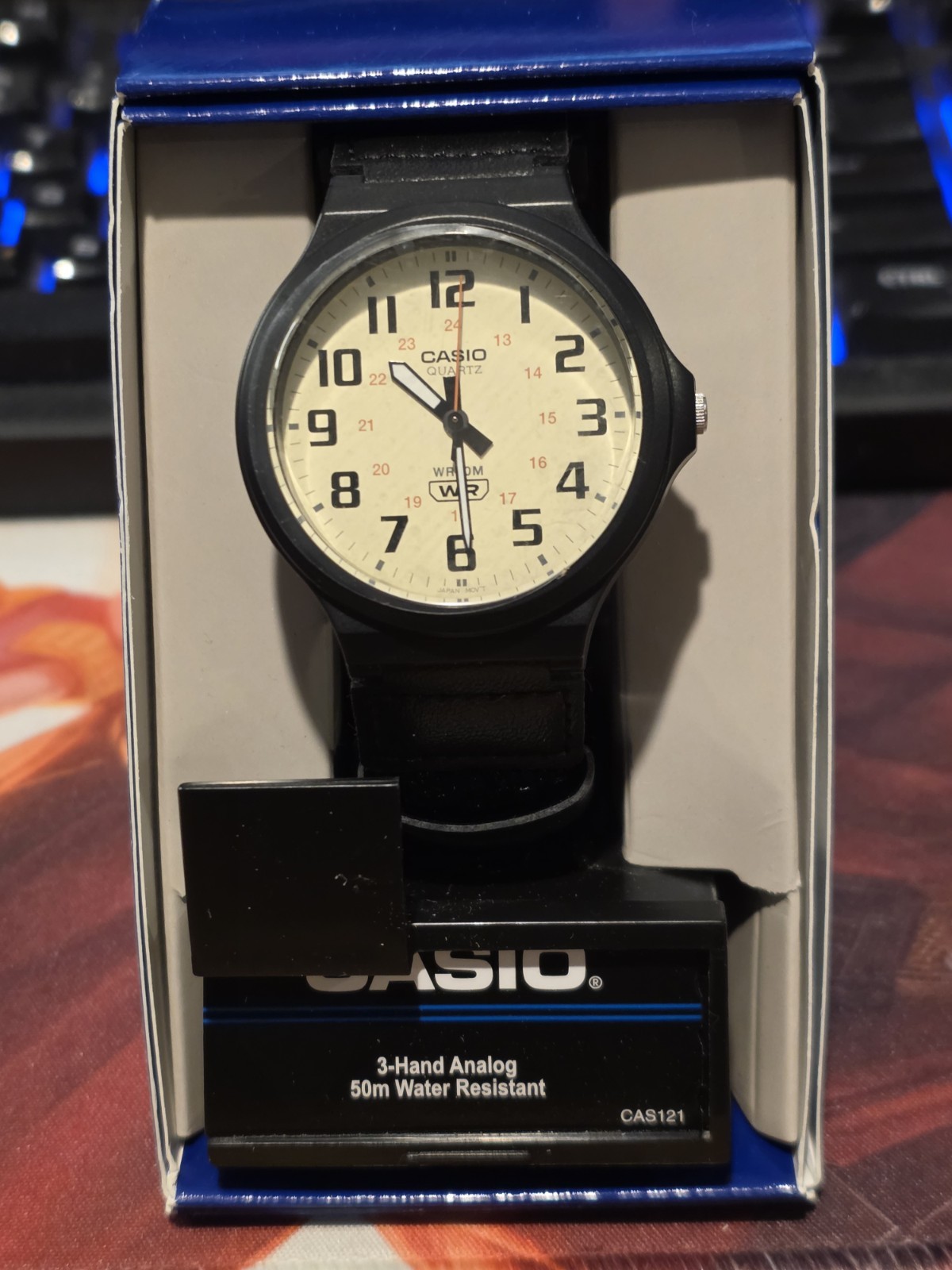 Casio MW240B-3BVKC Analog Watch Mens Black Cream Military Style