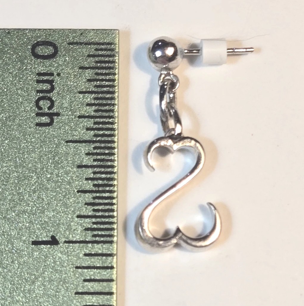Jane Seymore Open Heart 925 Sterling Silver JWBR Dangle Earrings