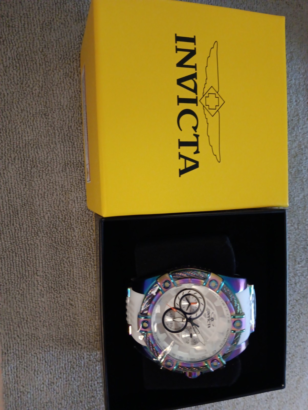 Invicta Bolt Ace 25520 Men’s 52mm Iridescent Chronograph Men’s Watch – Brand New