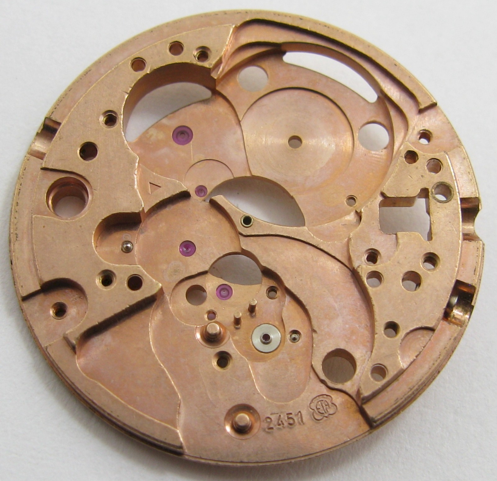 Eta 2451 no calendar … watch part #100 main plate