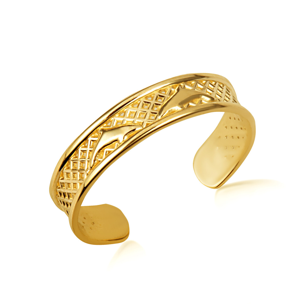 Yellow Gold Woman’s Dolphin-Inspired Toe Ring