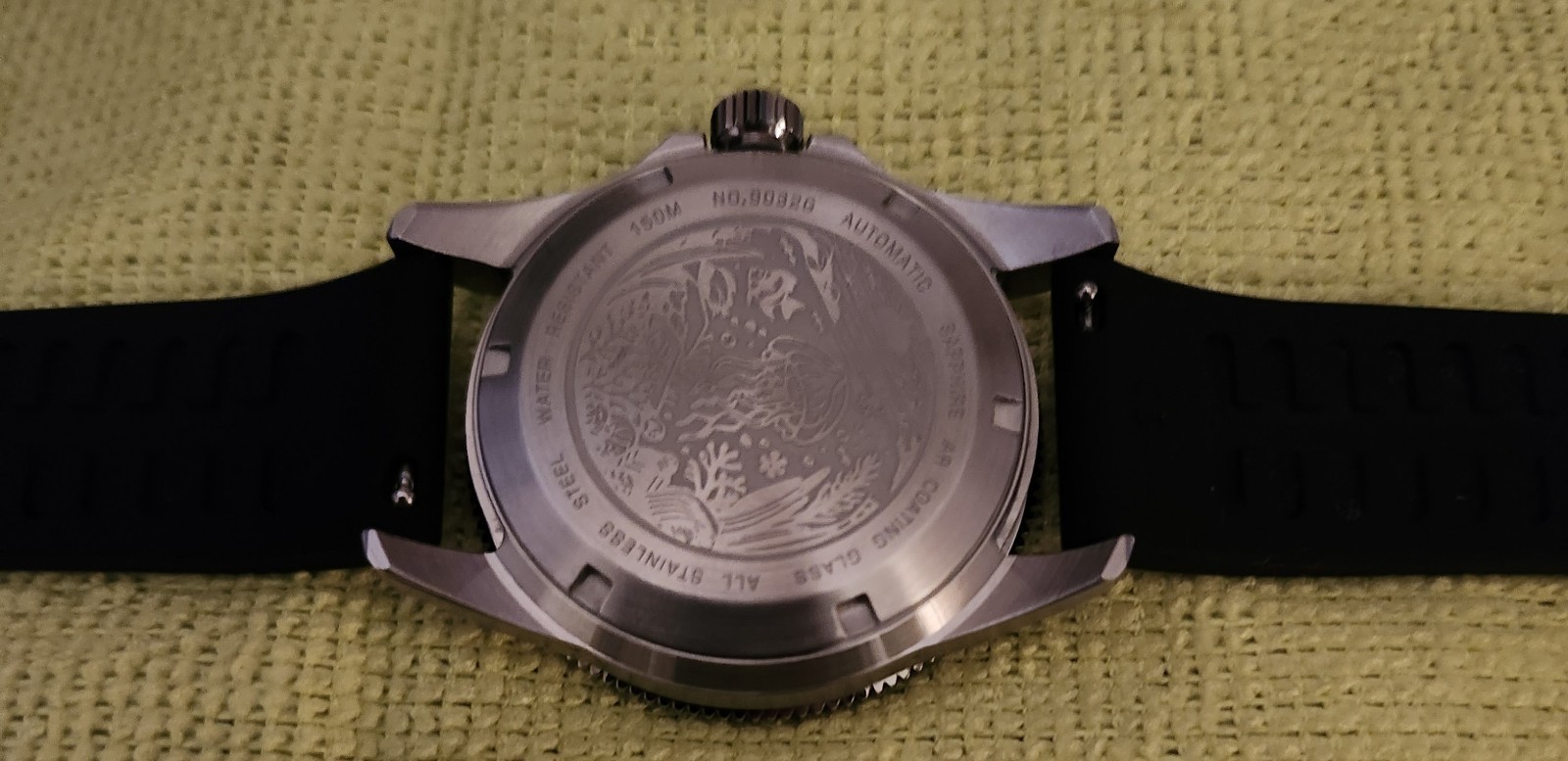Wishdoit Triton Prism Coral Red Dial Automatic Sapphire Crystal 40mm Watch