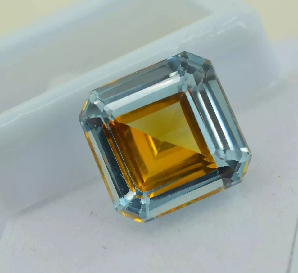9.5 CT Natural Bi- Color Pitambari Sapphire Asscher Loose Certified Gemstone