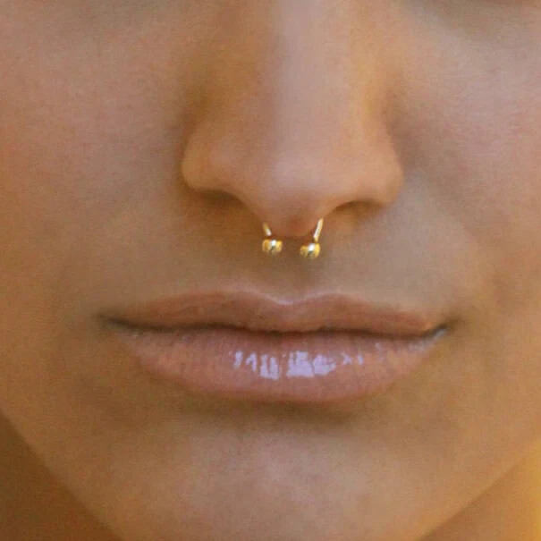 2 Pcs 8MM Stainless Steel Septum Piercing Ear Ring Cartilage Earrings Women Men