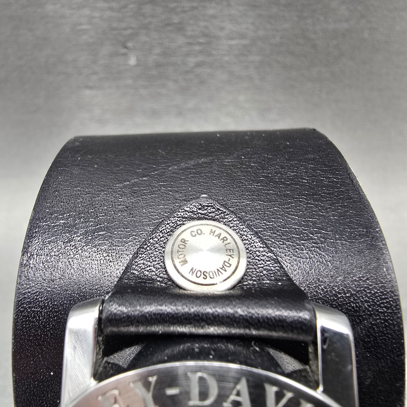 Bulova Harley Davidson Watch Men 36mm Silver Dial Silver Tone Date 76B00 New Bat