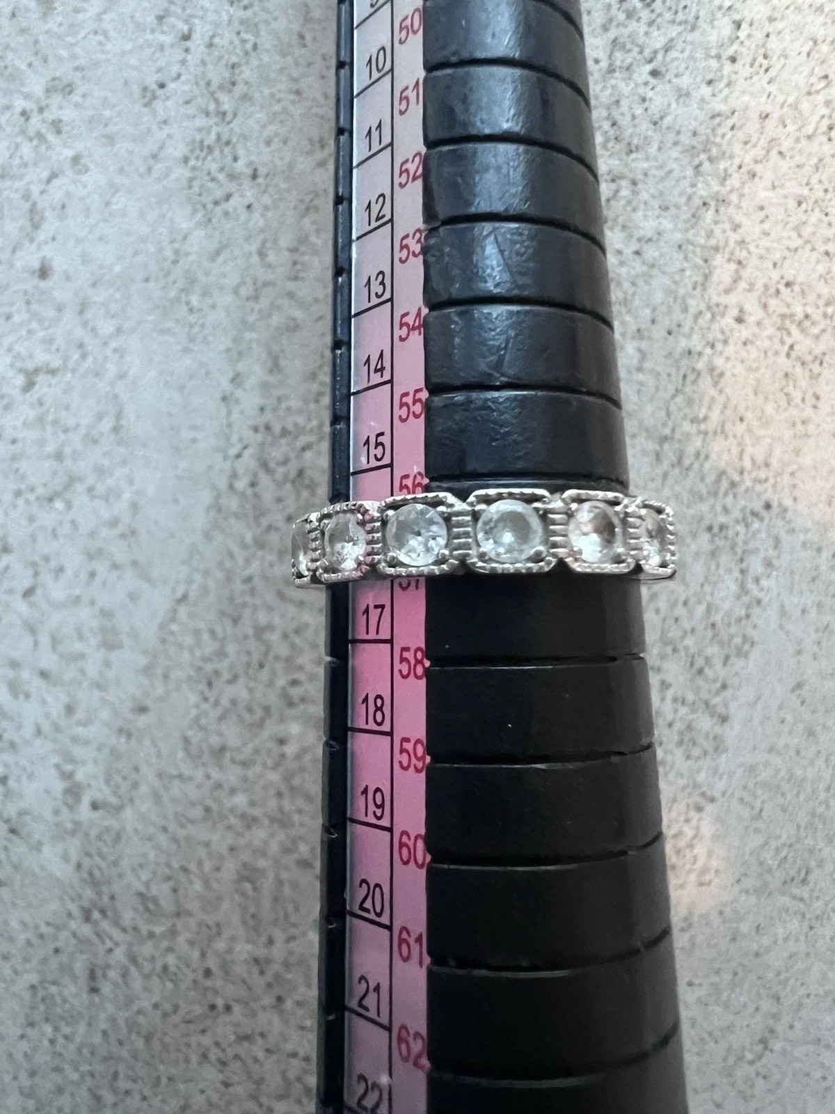 Fuzion Creation FZN Sterling Silver Cubic Zirconia Band Ring 925 Size 8 Read! C9