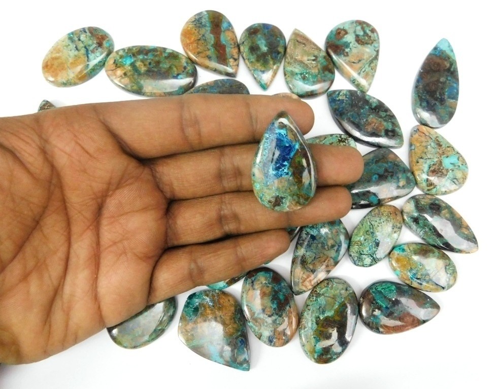 Natural Beautiful Shattuckite Cabochon Gemstone For Making Fancy Jewelry 71586