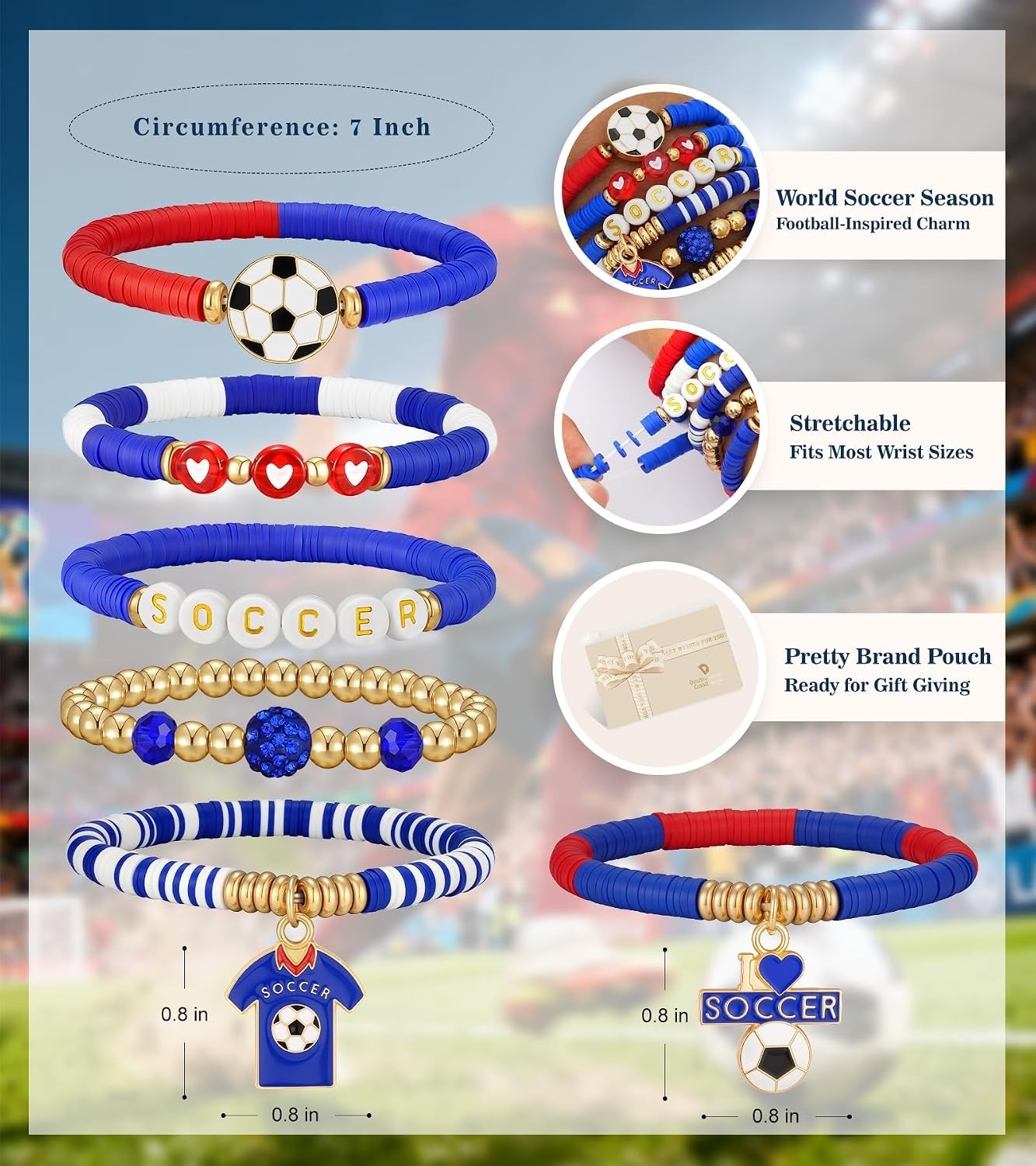 Stylish Soccer Bracelets for Game Day | Stackable Fan Accessories for All Ages