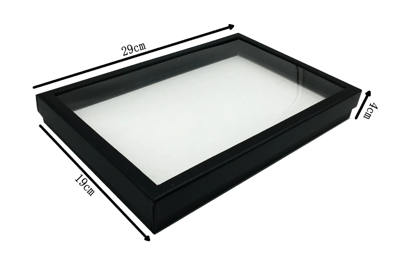 Jewelry Ring Display Organizer 100-Slots Tray Holder Earrings Black Box Case