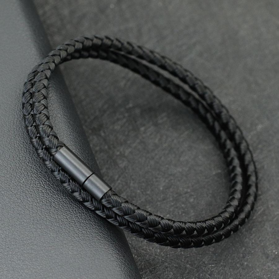 Keel Rope Simple Style Bracelet Men Nautical Bilayer Wrap Bracelet Bangle