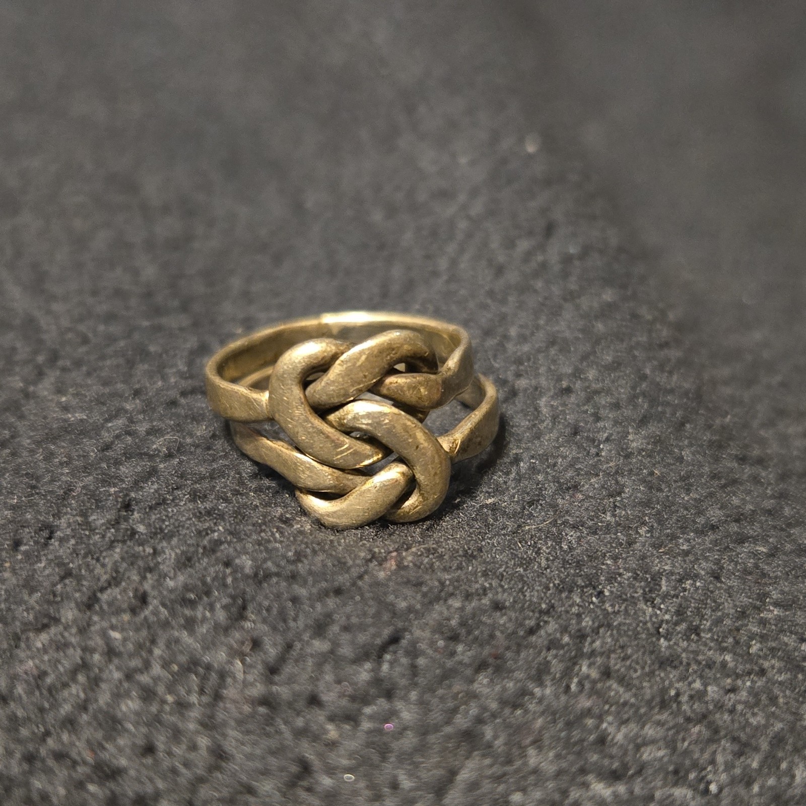 Vintage 925 Sterling Silver Celtic Knot Band Double Love Knot Ring Size 7