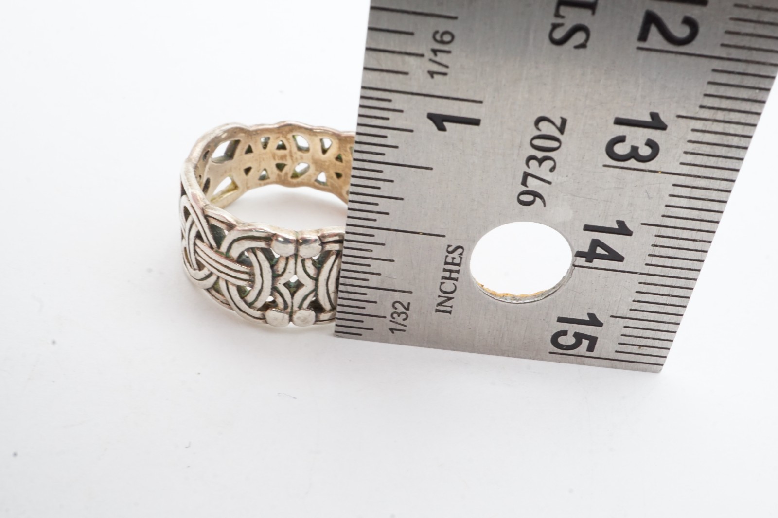 Vintage Peter Stone PSCL Sterling Silver 925 Celtic Ring Size 7.75
