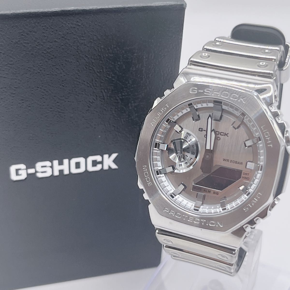 item CASIO G SHOCK GM 2100 1AJF metal bezel men’s wristwatch analog digital silv