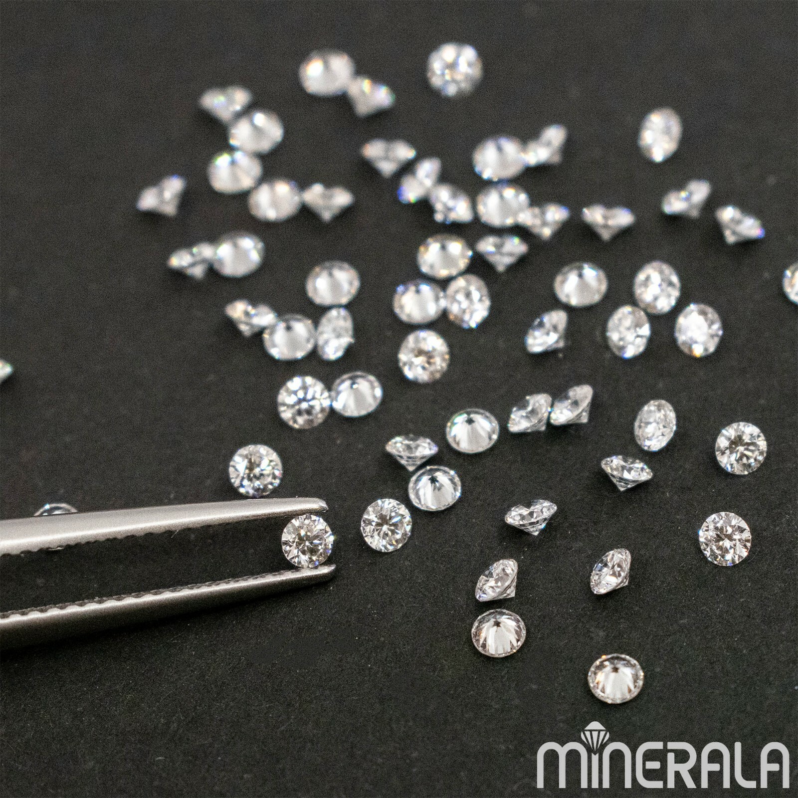 CVD LAB GROWN DIAMONDS FACETED ROUND 0.85mm-2.45mm D-F VS LOOSE GEMSTONE WP02712