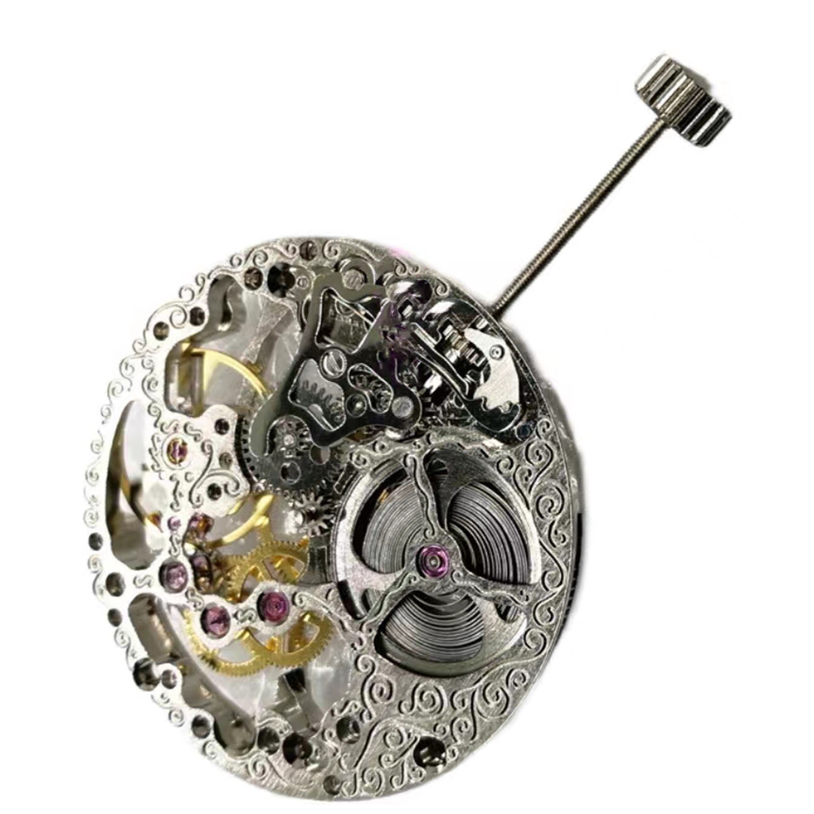 NEW 36.6mm Skeleton Hand Winding Mechanical Watch Movement For ETA 6498 6498-1