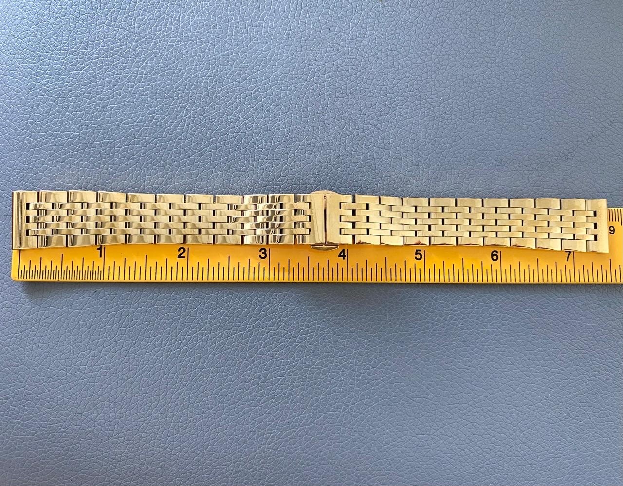19mm Beads Of Rice Bracelet w/ Butterfly Clasp – Nice Gold Tone Stainless Steel