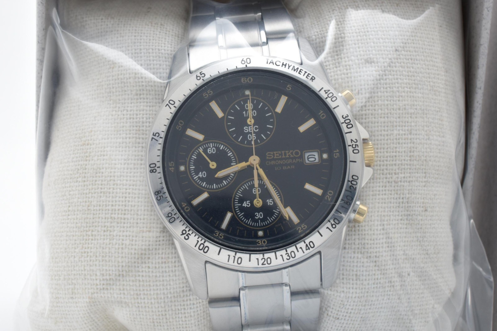 [MINT w/Box] Seiko Spirit SBTQ043 Chronograph 7T92-0DW0 Black Dial 100M Japan
