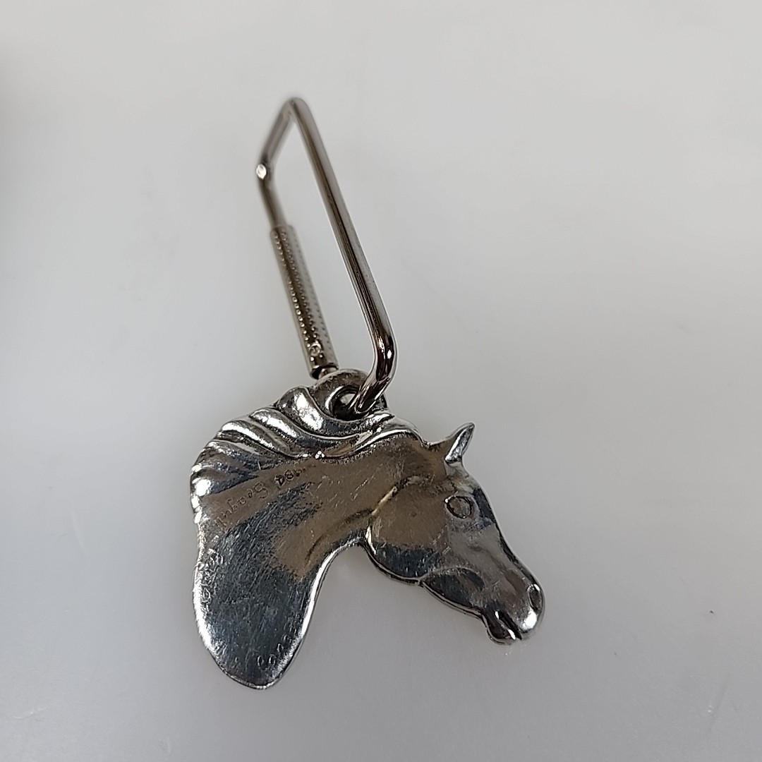 Vntg 1984 Seagull Pewter The Kentucky Derby Museum Silvrr Horse Keychain