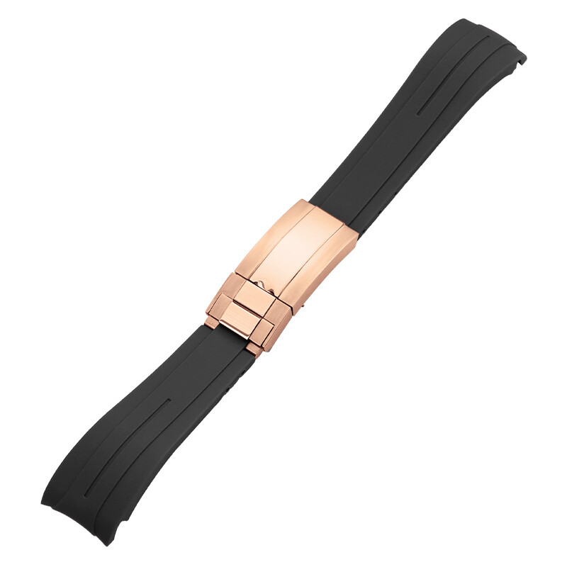New 20mm 21mm 22mm Silicone Rubber Watch Band Replacement Strap Butterfly Buckle