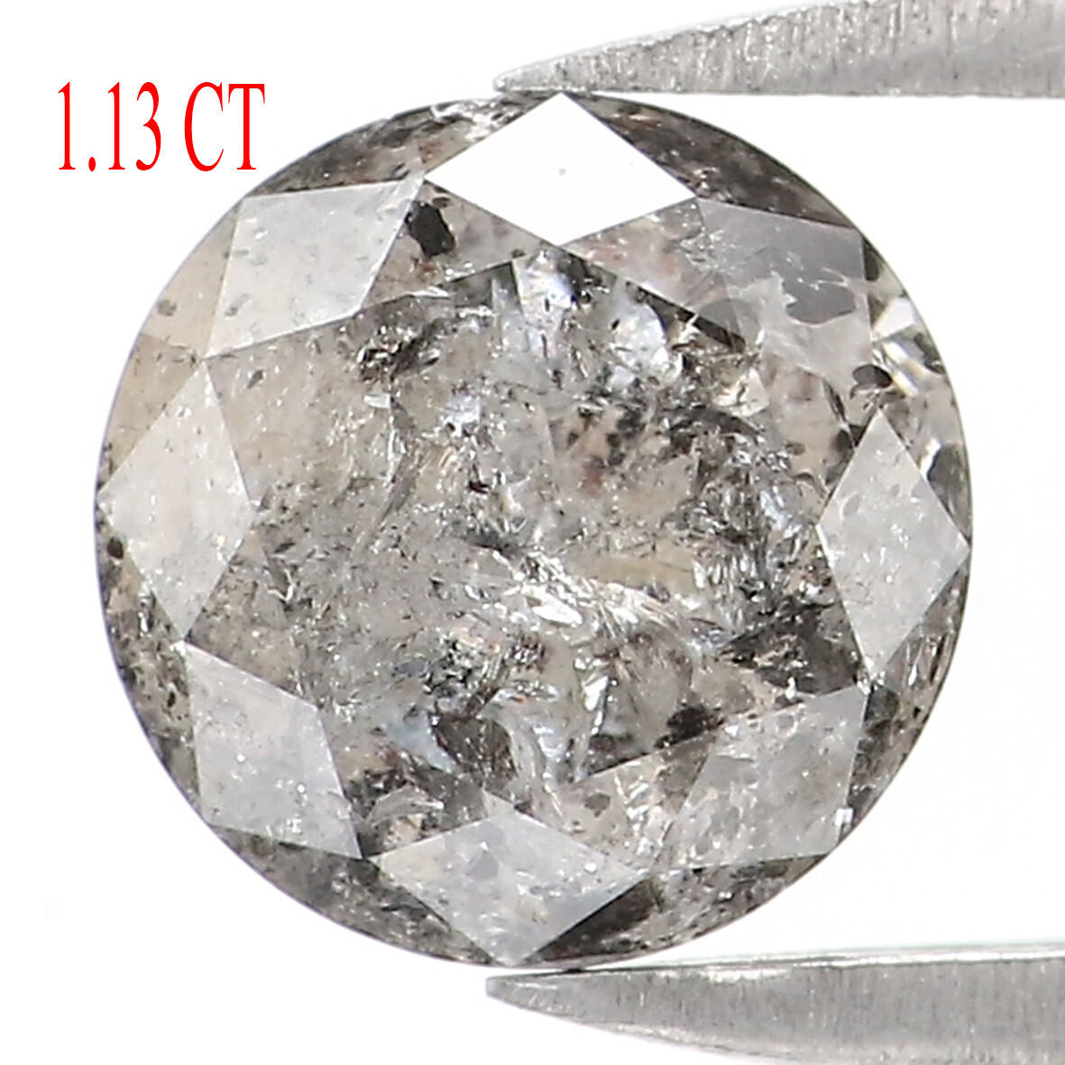 1.13 CT Natural Loose Round Shape Diamond 6.40 MM Salt And Pepper Diamond LQ1401
