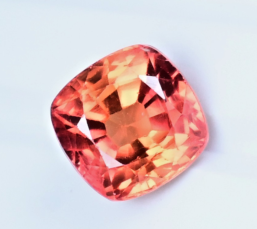 6.05 Ct Natural Myanmar Orange-Red Spinel Flawless Cushion Certified Gemstone