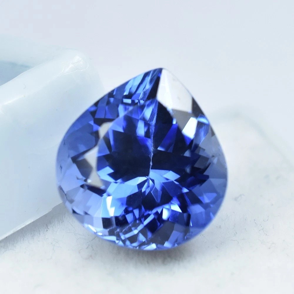 8.90 Ct Certified Natural Blue Tanzanite Pear Cut Jewelry Stone Pear Cut