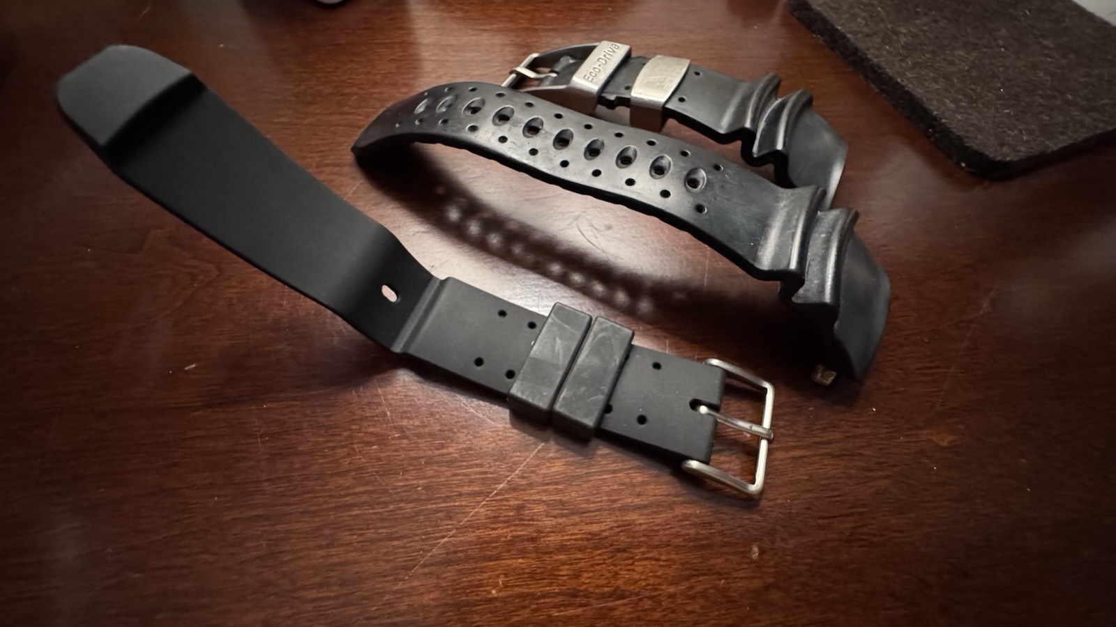 Citizen BJ-8050 Promaster Dive Eco-Drive Black Rubber Two-Piece Watch Band Strap