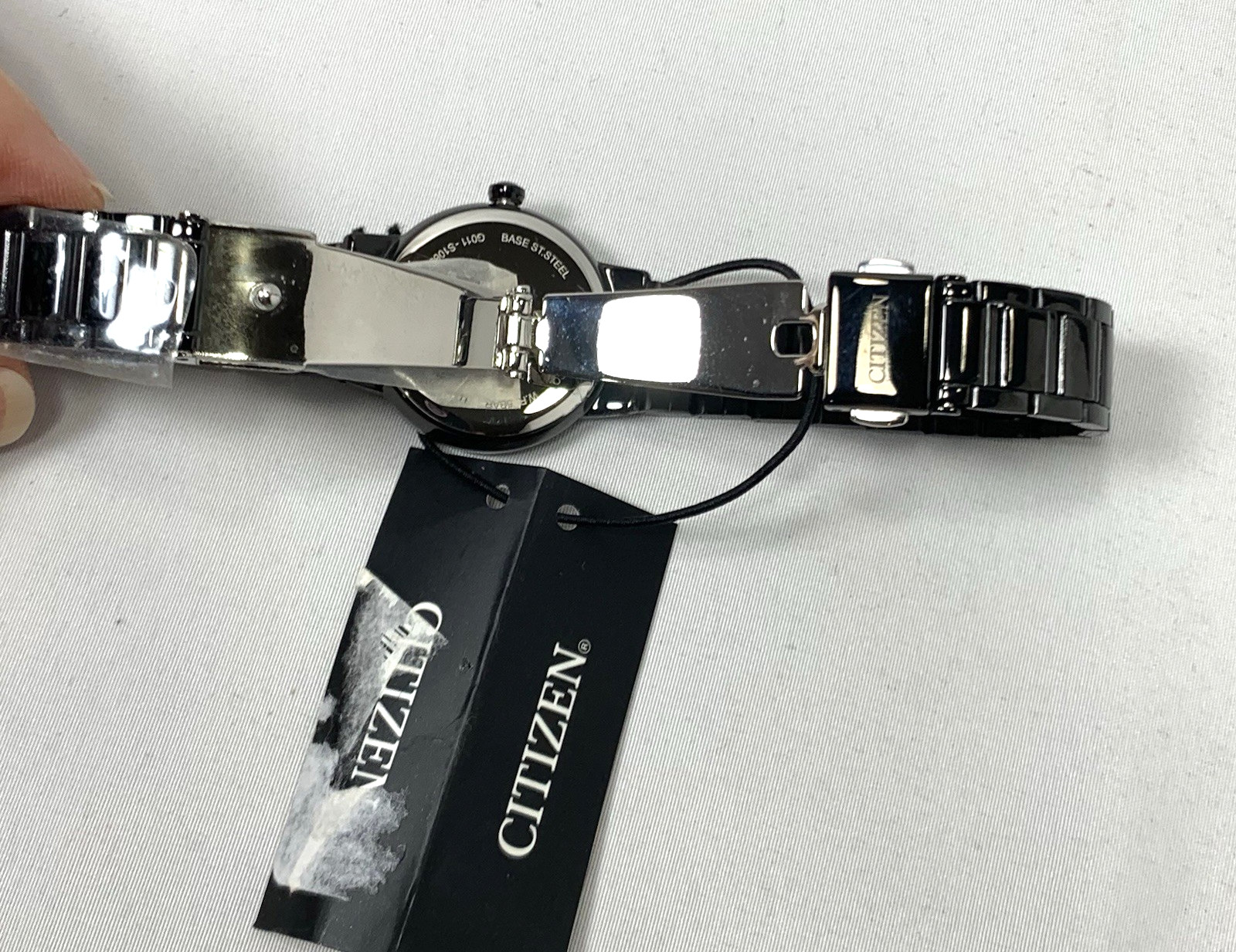 Citizen Quartz Watch Womens G011-S106877 Black Metal Bracelet Japan NEW BATTERY