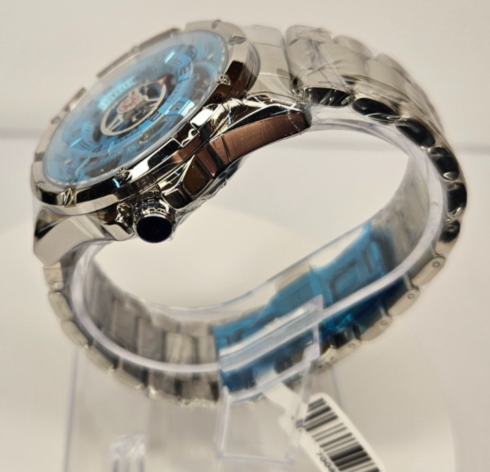 Invicta Racing Interpoint Men’s Automatic Watch 43.5mm, Steel/Blue (70084)